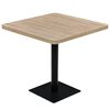 vidaXL Bistrotisch MDF und Stahl Quadratisch 80x80x75 cm Eichenoptik