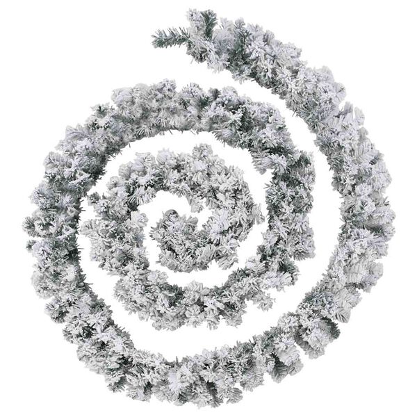 vidaXL Weihnachtsgirlande mit LED-Lichtern Gr&uuml;n 5 m PVC