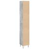 vidaXL Badschrank Betongrau 30x30x190 cm Holzwerkstoff