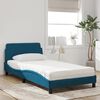 vidaXL Bett mit Matratze "Dover" Blau 100x200 cm Samt