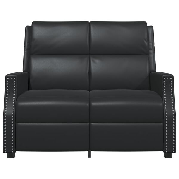 vidaXL Relaxsofa 2-Sitzer Schwarz Kunstleder