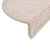 vidaXL Stufenmatten 10 Stk. 56x17x3 cm Taupe Halbrund