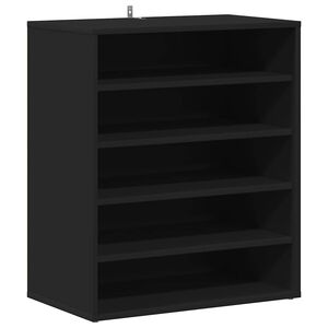 vidaXL Schuhschrank Schwarz 60x35x70 cm Holzwerkstoff