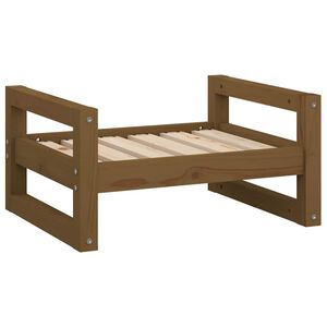 vidaXL Hundebett Honigbraun 55,5x45,5x28 cm Massivholz Kiefer
