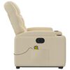 vidaXL Elektrischer Massagesessel mit Aufstehhilfe Creme Stoff
