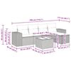 vidaXL 6-tlg. Garten-Sofagarnitur mit Kissen Grau Poly Rattan