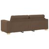 vidaXL Sofa 3 pcs Braun Leinenmischgewebe