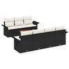vidaXL Gartensofa-set 8 stk. Schwarz Poly-Rattan