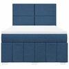 vidaXL Boxspringbett mit Matratze Blau 140x200 cm Stoff