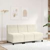 vidaXL Modulares Sofa ohne Armlehnen Creme 55 cm Samt
