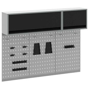 vidaXL Werkzeugschrank-Set 5 stk. Schwarz Pulverbeschichteter Stahl