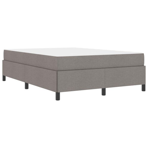 vidaXL Boxspringbett Taupe 140 x 200 cm Stoff