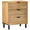 vidaXL Nachttisch Braun 50x33x60 cm Massivholz Mango