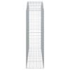 vidaXL Gabione mit Hochbogen 200x50x160/180 cm Verzinktes Eisen
