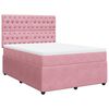 vidaXL Boxspringbett mit Matratze Rosa 140x200 cm Samt