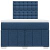 vidaXL Boxspringbett mit Matratze Blau 120x190 cm Stoff