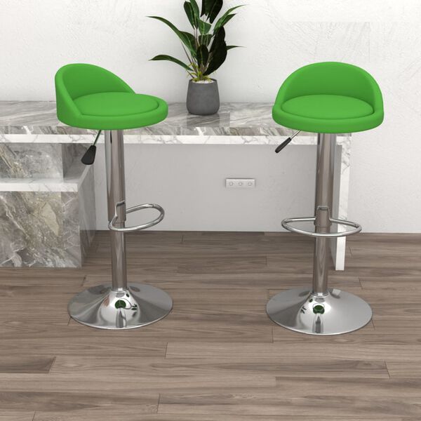 vidaXL Barhocker 2 Stk. Gr&uuml;n Kunstleder