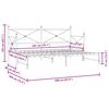 vidaXL Tagesbett Ausziehbar ohne Matratze Wei&szlig; 90x200 cm Stahl