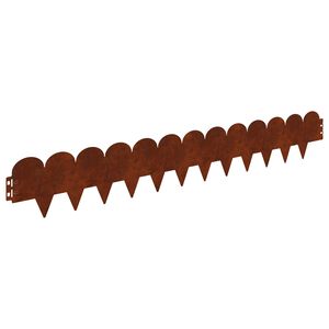 vidaXL Raseneinfassung 30 stk. 103 x 15 cm Stahl Rostig