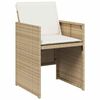 vidaXL Garten Essgruppe mit Kissen 5 pcs Beige Poly-Rattan