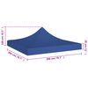 vidaXL Partyzelt-Dach 2x2 m Blau 270 g/m&sup2;