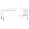 vidaXL Couchtisch Hochglanz-Wei&szlig; 90x50x36,5 cm Holzwerkstoff