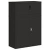 vidaXL Aktenschrank Schwarz 90x40x130 cm Stahl