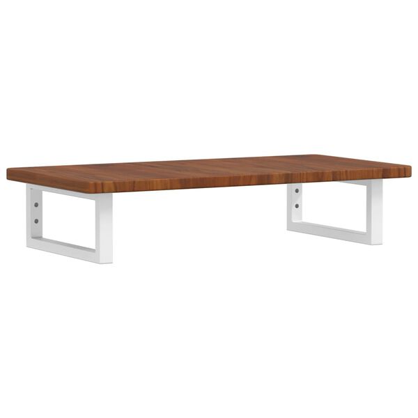 vidaXL Waschtischplatte mit Halterung Stahl und Massivholz Eiche