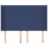 vidaXL Kopfteil mit Ohren Blau 147x16x118/128 cm Stoff