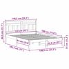 vidaXL Bettrahmen Braun 135 x 190 cm Massives Kiefernholz