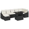 vidaXL Gartensofa-set 8 stk. Schwarz Poly-Rattan