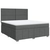 vidaXL Boxspringbett mit Matratze Dunkelgrau 180x200 cm Stoff