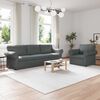 vidaXL Sofa 2 pcs Dunkelgrau