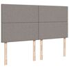 vidaXL Boxspringbett mit Matratze Taupe 180x200 cm Stoff