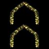 vidaXL Weihnachtsgirlande mit 600 LEDs 2 pcs Grün PVC