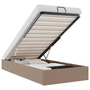 vidaXL Ottoman-Bett ohne Matratze Cappucino 100x200cm Kunstleder
