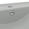 vidaXL Luxus-Waschbecken mit Hahnloch Matt-Hellgrau 60x46 cm Keramik