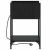 vidaXL Nachttisch mit Regal 2 pcs Schwarz Eichen-Optik 40 x 40 x 61 cm