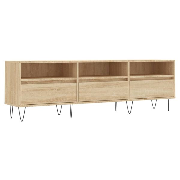 vidaXL TV-Schrank Sonoma-Eiche 150x30x44,5 cm Holzwerkstoff