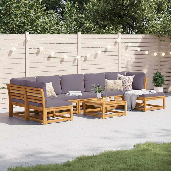 vidaXL 8-tlg. Garten-Lounge-Set mit Kissen Massivholz Akazie