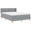 vidaXL Boxspringbett mit Matratze Hellgrau 200 x 140 cm Stoff