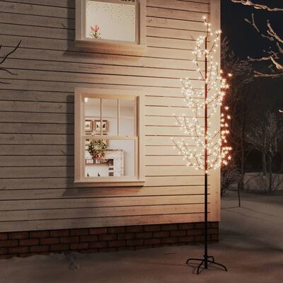 vidaXL LED-Baum mit Kirschblüten Warmweiß 368 LEDs 300 cm