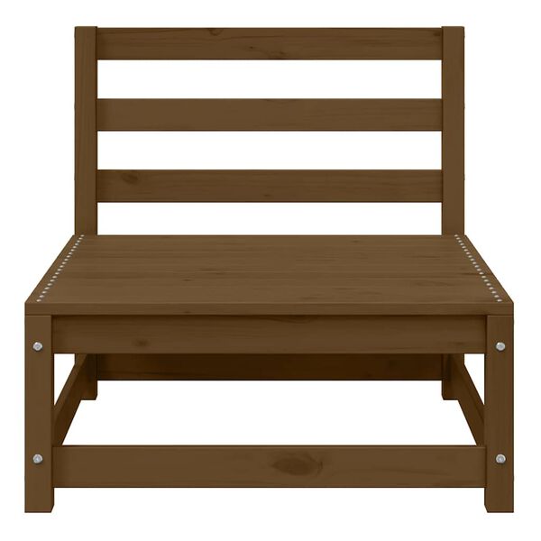 vidaXL Garten-Mittelsofa Honigbraun Massivholz Kiefer