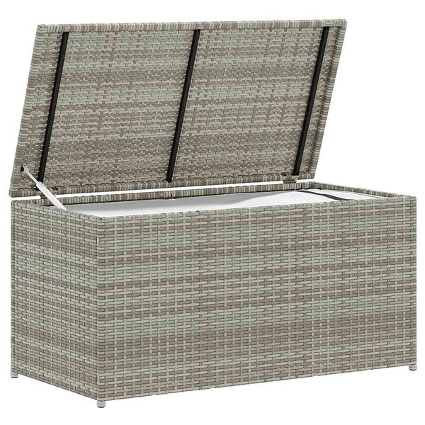 vidaXL Gartenbox Poly Rattan 100x50x50 cm Grau