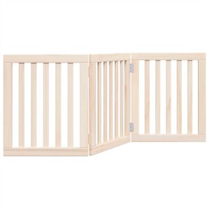 vidaXL Hundegitter Faltbar 3 Paneele 150 cm Pappelholz
