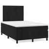 vidaXL Boxspringbett mit Matratze Schwarz 120x200 cm Samt