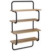 vidaXL 4-stufiges Wandregal Artisan-Eiche 80 x 24,5 x 104 cm
