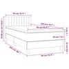 vidaXL Boxspringbett mit Matratze & LED Dunkelgrau 90x200 cm Samt