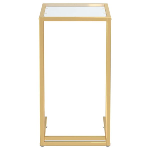 vidaXL Computer-Beistelltisch Transparent 50x35x65 cm Hartglas