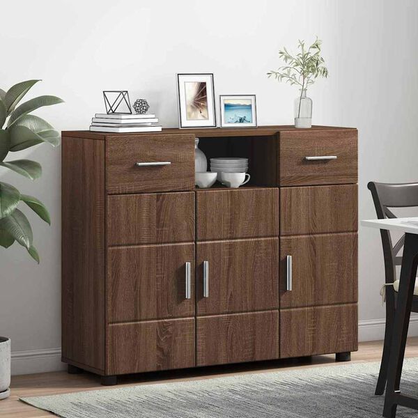 vidaXL Holzschrank mit Speicher Braun Eichen-Optik 88,5 x 30,5 x 73 cm